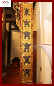 Hoành phi câu đối thờ Phật chữ Úm Ma Ni Bát Mê Hồng Lục Tự Đại Minh Chân Ngôn